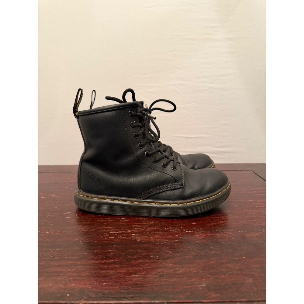 Dr. Martens Delaney Boots Lace Up Side Zip Black Kids Size US 2 Kids